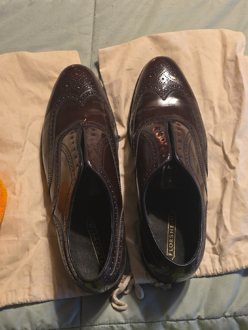 Florsheim Men’s Burgundy Wingtip Brogue Oxfords